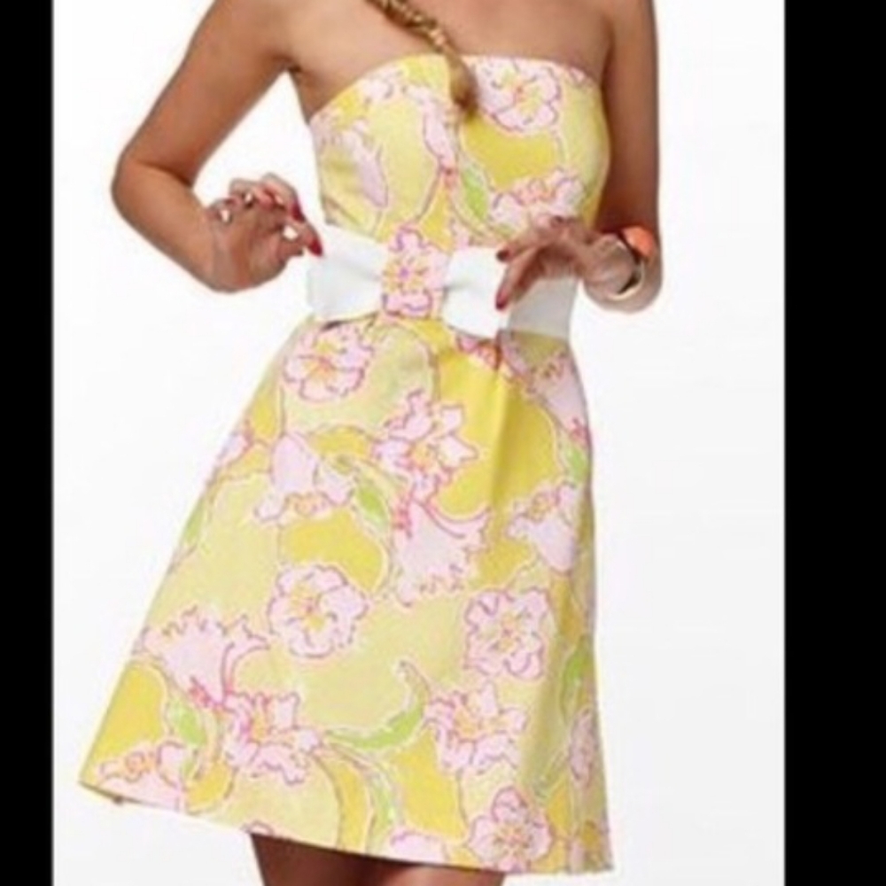 Lilly Pulitzer 'Amberly' starfruit yellow dress